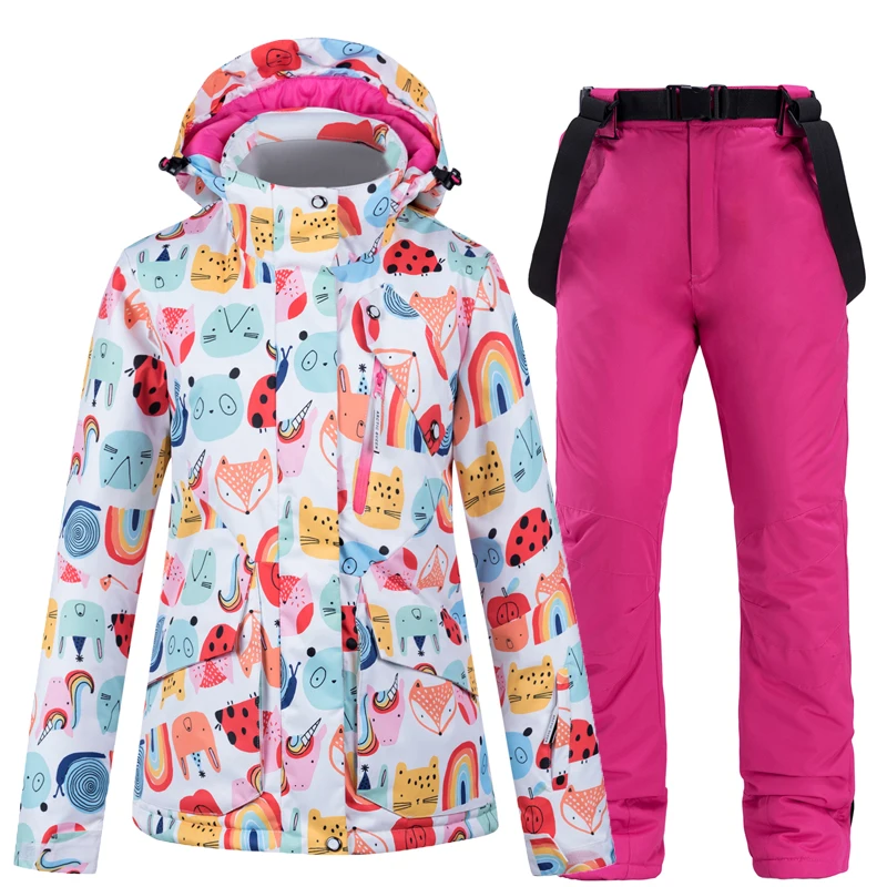 

Women Skiing jackets and pants snowboard ski suit Snowboarding sets Very Warm Windproof Waterproof Snow outdoor Winter Clothes
