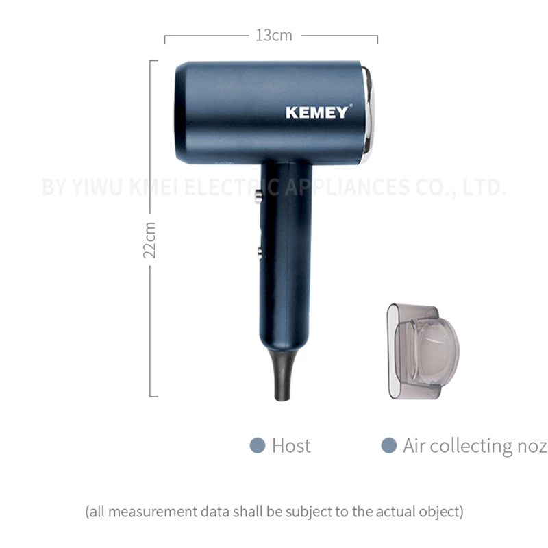Kemei KM-9822 Constant Temperature Hair Dryer 1800W 60 Degree Multifunctional Professional Salon Blow Dryer Portable 3 Speeds 6
