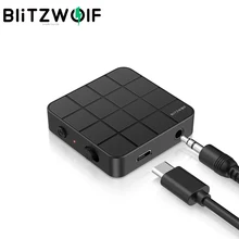 BlitzWolf BW-BL2 2 en 1 transmisor receptor inalámbrico bluetooth5.0 Mini portátil 3,5mm Aux bluetooth adaptador para PC TV auriculares