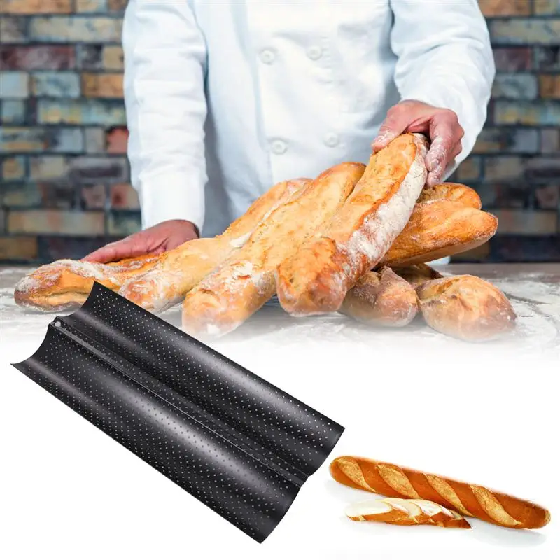 Baguette Baking Mould 1pc Convenient Practical Durable Bread Mold Baguette Baking Tray Wave Tray for Bakery Home Use