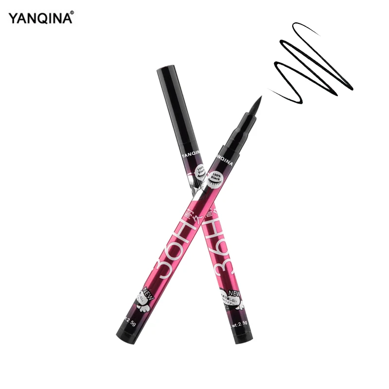 YANQINA 36H Black Waterproof Liquid Eyeliner Make Up Beauty Comestics Long-lasting Eye Liner Pencil Makeup Tools for eyeshadow YANQINA 36H Black Waterproof Liquid Eyeliner Make Up Beauty Comestics Long-lasting Eye Liner Pencil Makeup Tools for eyeshadow