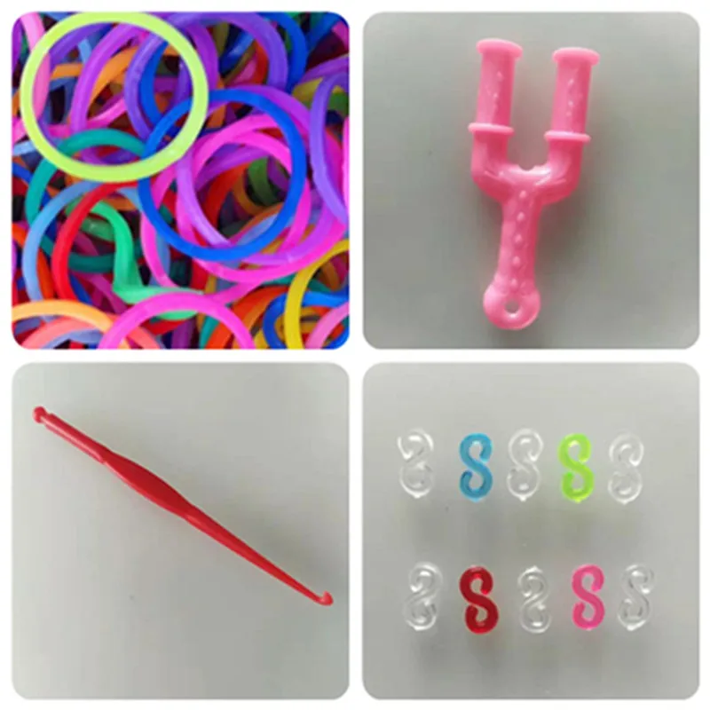 600 шт DIY Резиновые ткацкие браслеты gomas para hacer детские подарочные браслеты для девочек Детские аксессуары ювелирные изделия