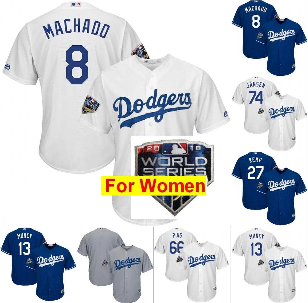 Женщины Джерси#8 Manny 27 Matt Kemp 74 Jansen 13 Max Muncy 66 Yasiel Puig 01 World