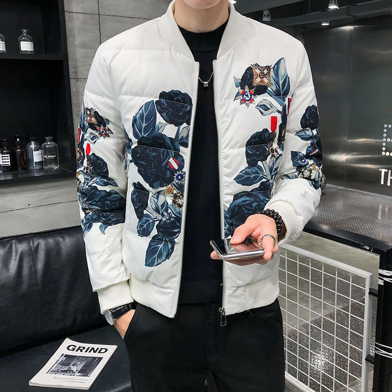 2020 Chaqueta Bomber de calidad con estampado de flores para Hombre, Chaqueta para de Chaqueta para Hombre, chaquetas para Hombre de talla grande 5xl|Chaquetas de plumón| - AliExpress