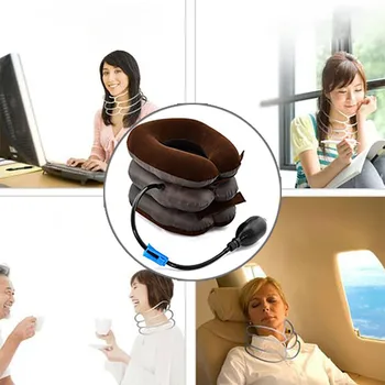 

U Neck Pillow Air Inflatable Pillow Cervical Brace Neck Shoulder Pain Relax Support Message Pillow Air Cushion Traction Soft