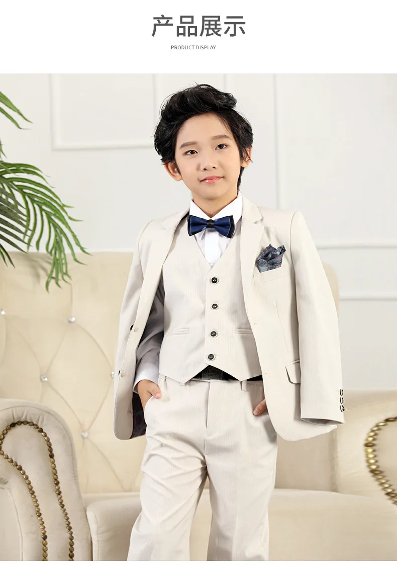 New Kids Formal Suits Boy Beige Suits For Weddings Terno Infantil Costume Enfant Garcon Mariage Disfraz Infantil Boys Suits Clothing Sets Aliexpress
