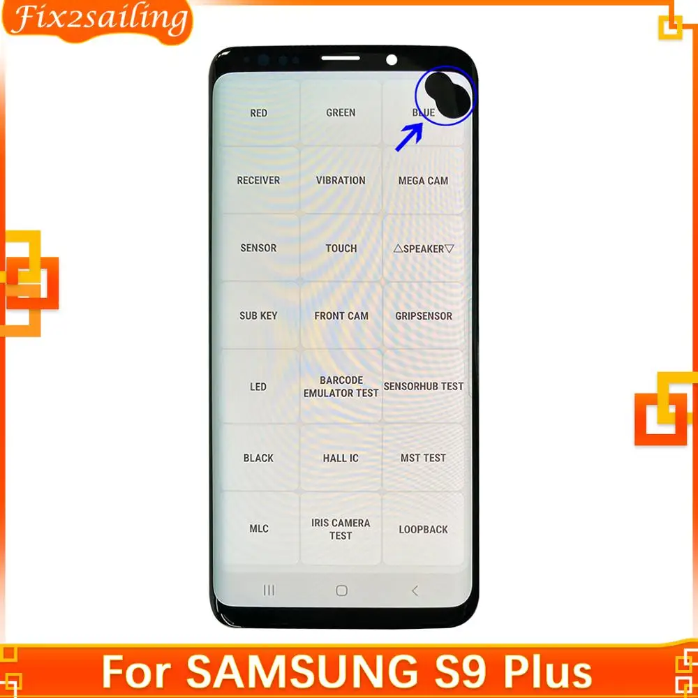 ЖК-дисплей для Samsung Galaxy S9 plus G965FD G965F G965 с большой точкой сенсорным экраном