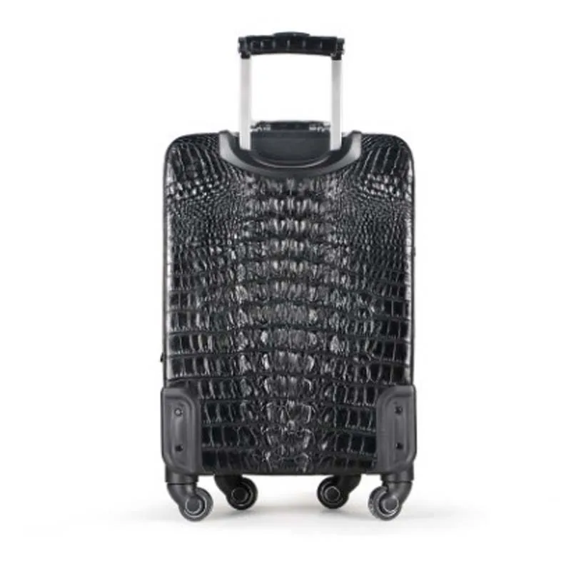 dongou men crocodile Pull rod box Universal wheel multi-function Genuine leather The luggage custom wholesale business
