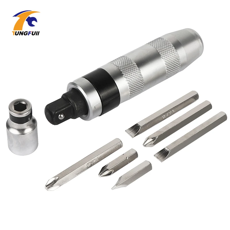 

Multi-purpose Heavy Duty Shock screw Driver Chisel Bits Tools Socket Kit Impact Screwdriver Set With Case Flat 7pcs