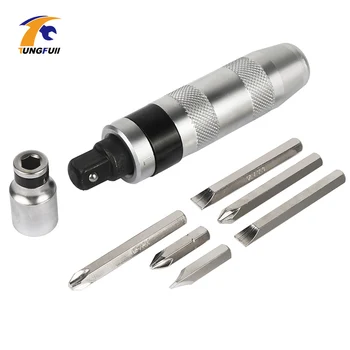 

Multi-purpose Heavy Duty Shock screw Driver Chisel Bits Tools Socket Kit Impact Screwdriver Set With Case Flat 7pcs