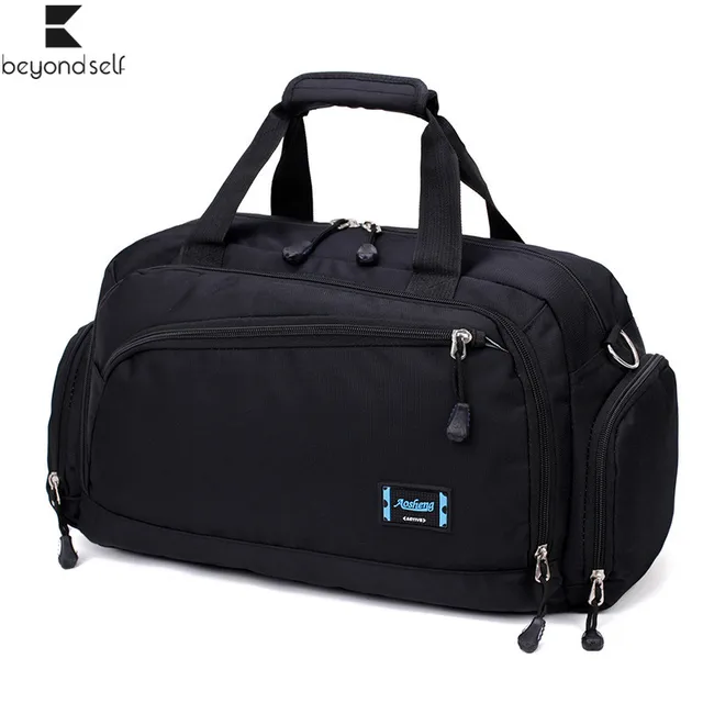 US $15.50 Gym Bags Men Sports Fitness Pack Cylinder One Shoulder Sport Bag Women's Handbags Travel Bags Nylon