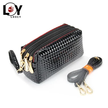 

3 Main Pockets Rhombus Horizontal Messenger Bag Wallets Women High Quality Pu Leather Wallet Women New Fashion Purses For Women