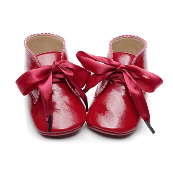 

Baby Girl Shoes PU Leather Shoes Non-slip Lace Soft Shoes Prewalker Walking Toddler Kids Shoes