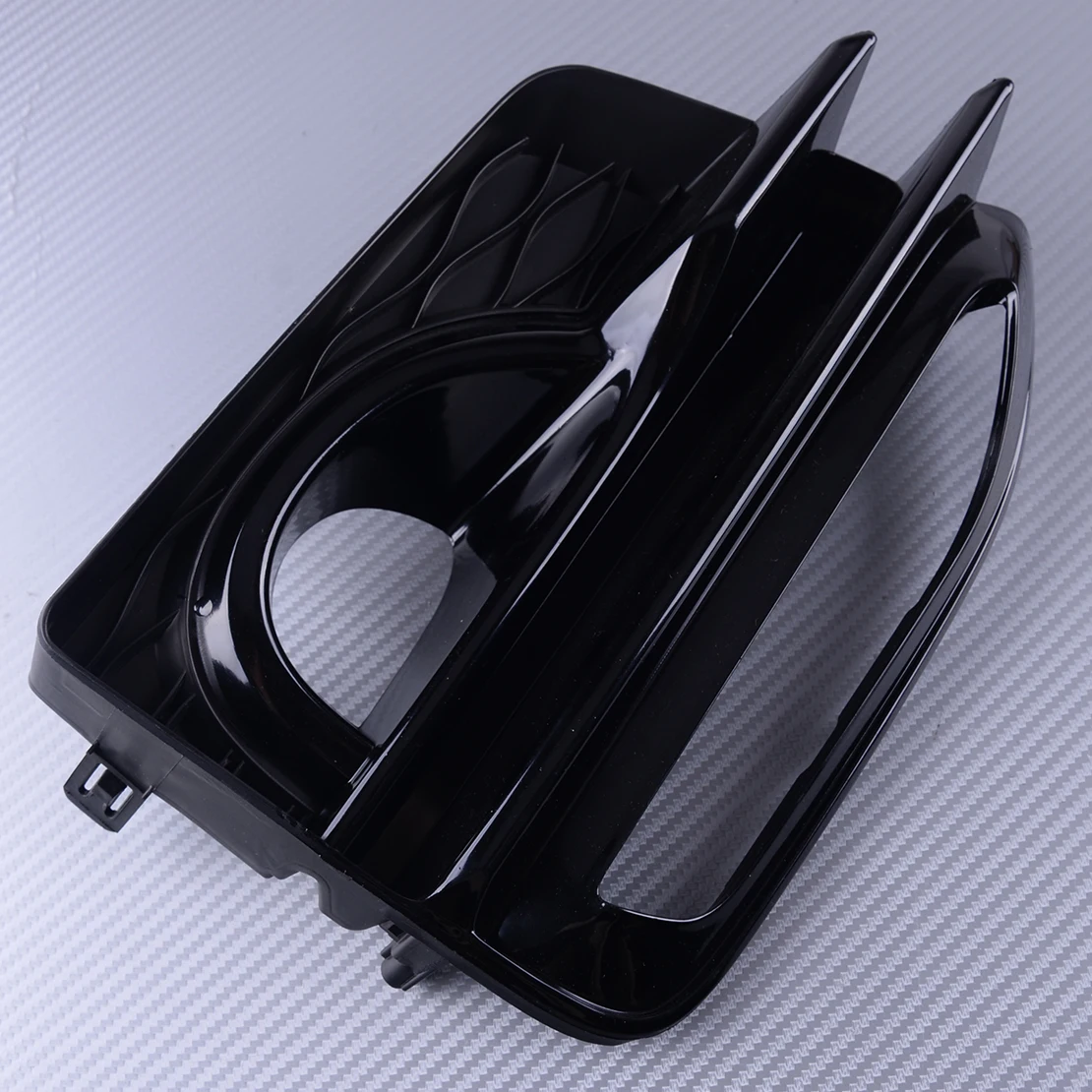 

DWCX 26x17.5 cm Black ABS Car Front Left Fog Light Lamp Bezel Frame Cover Fit for Infiniti Q50 Sport 2014 2015 2016 2017