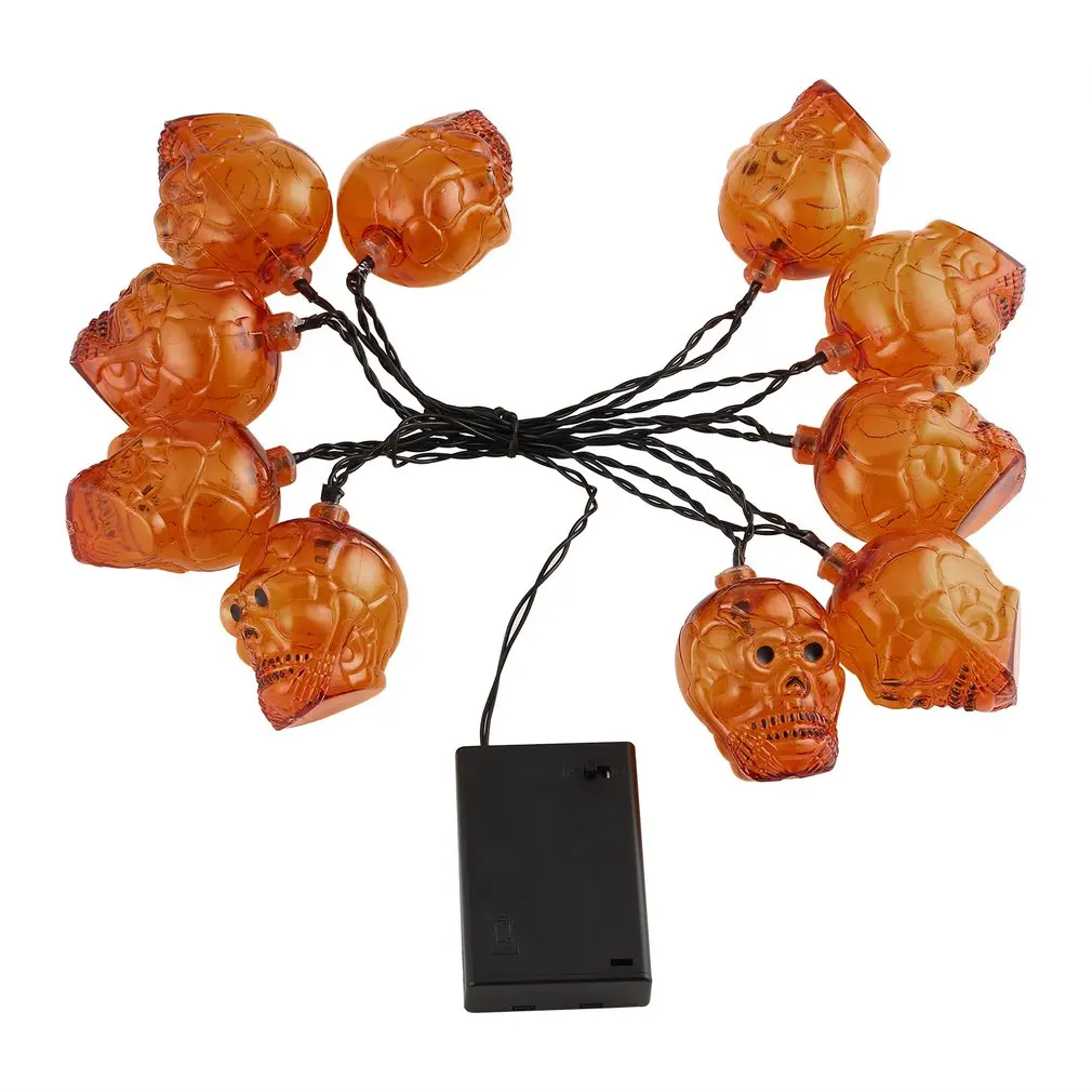 1.9M Skull Shape Light Strip Festoon Party Fairy String Lights With Battery Box for Easter Day Decoration