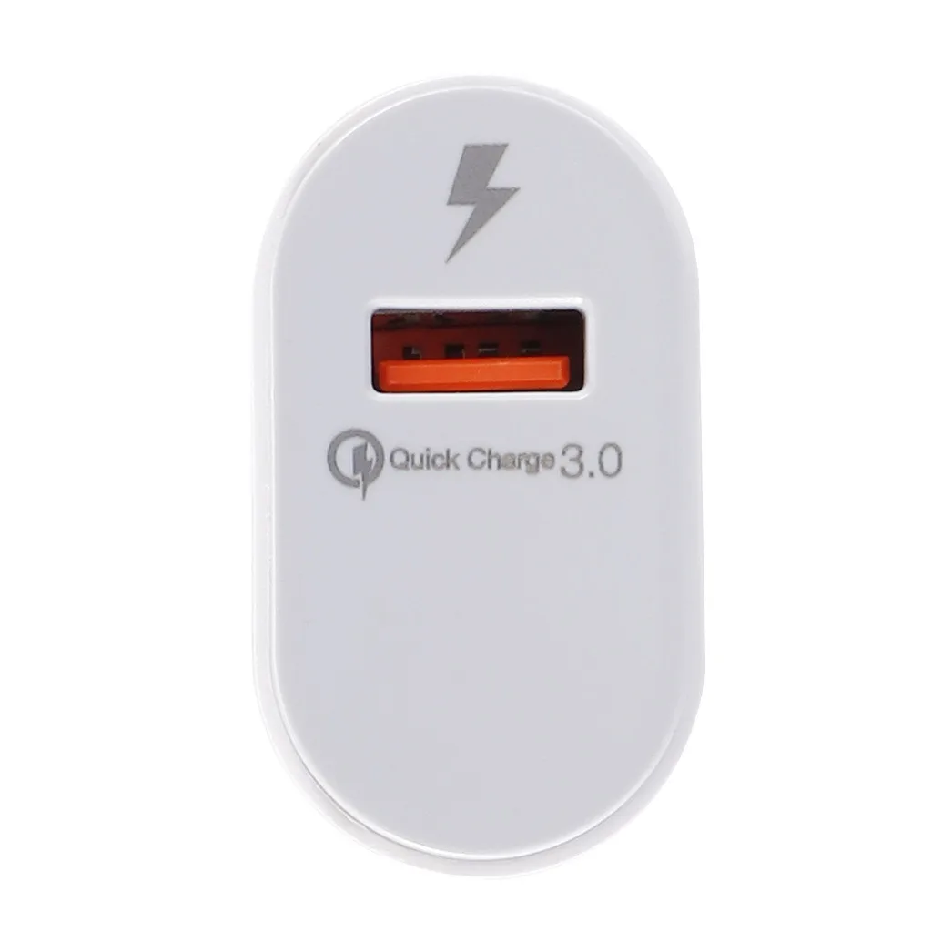 1х QC3.0 USB порт зарядное устройство Быстрая зарядка для iPhone для Samung EU штекер настенный адаптер Мобильный Универсальный зарядный телефон для путешествий, дома