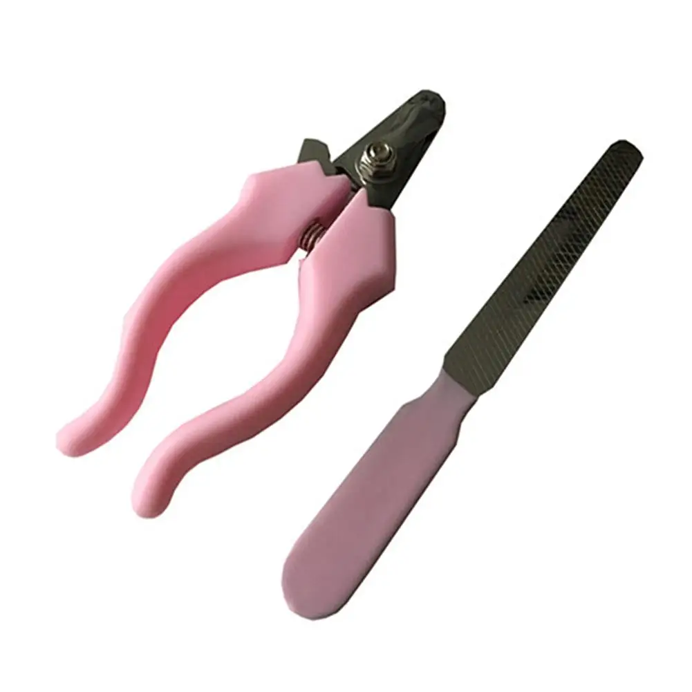 Pink Машинка для стрижки ногтей для домашних животных, кошек, собак, ножницы для стрижки, ножницы из нержавеющей стали - Цвет: Pink