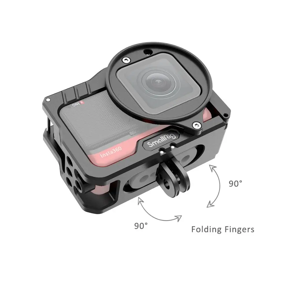 SmallRig Vlog Cage and 52mm Filter Adapter for Insta360 ONE R 4K Edition Camera Cage Video Shooting Tripod Vlooging Support 2901