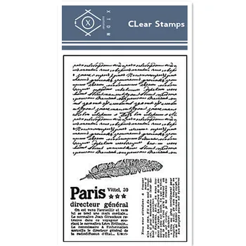 

11*16cm Feather words Transparent Clear Stamps / Silicone Seals Roller Stamp for DIY scrapbooking photo album/Card Making