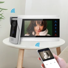 Jeatone 7 zoll Monitor Video Sprechanlagen Home Security System Video Türklingel Tür telefon cam, Multi-sprache, unterstützung fernbedienung