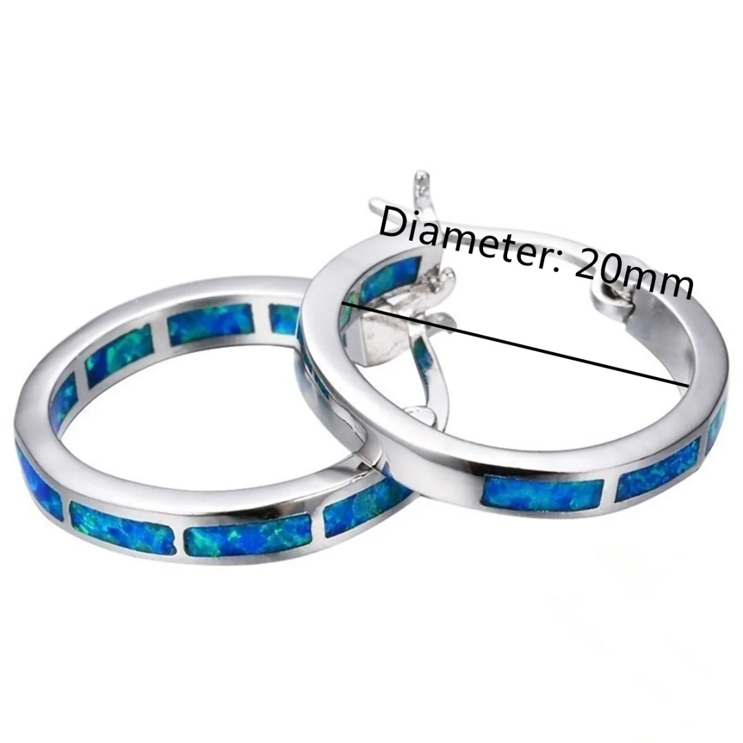 Statement Large Circle Opal Earring For Women Shellhard Crystal Stone Big Round Ear Loop Hoop Earring Geometric Jewelry brincos