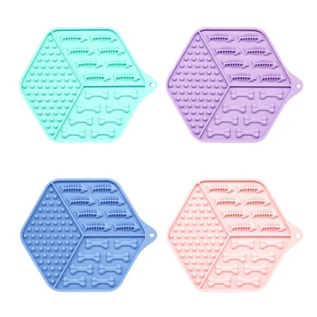 

Pet Licking Pad Silicone Feeding Food Bowl Puppy Dog Non Slip Mat Dog Bathing Shower Grooming Supplies Slow Feeder
