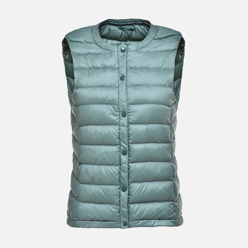 Beste Vrouwen Ultra Light Duck Down Vest Herfst Winter Warm Ronde Kraag Mouwloze Jas 2019 Licht Gewicht Koreaanse Alle Match dunne Vesten