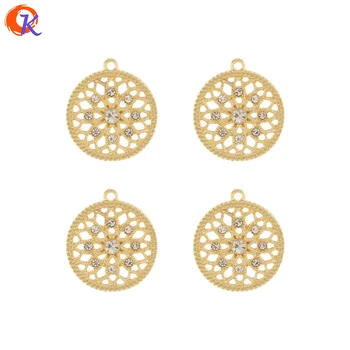 

Cordial Design 100Pcs 20*23MM Jewelry Accessories/Rhinestone Pendant/Round Shape/Hand Made/Earring Findings/DIY Making/Charms