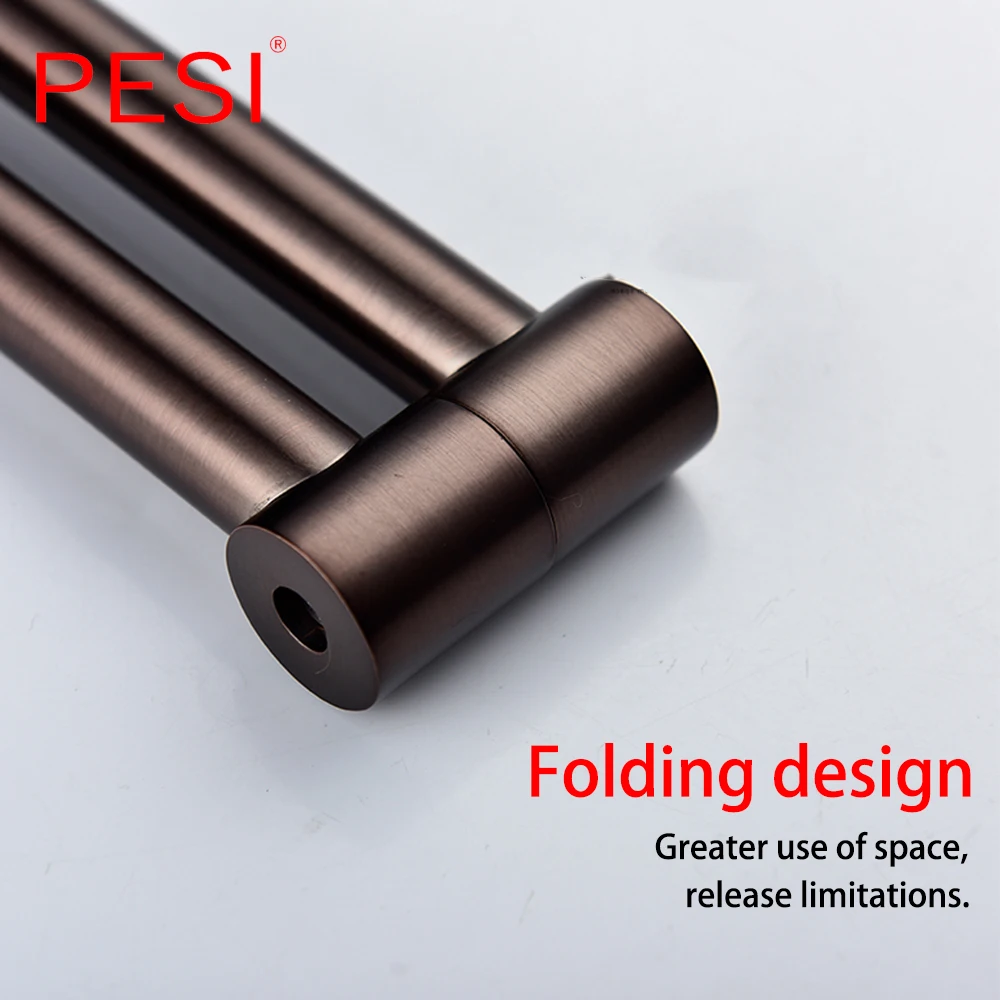 Brass Wall Mounted Kitchen Faucet Pot Filler Faucet Swivel Folding Retractable Rotary Stretch Basin Faucet Sink Tap.