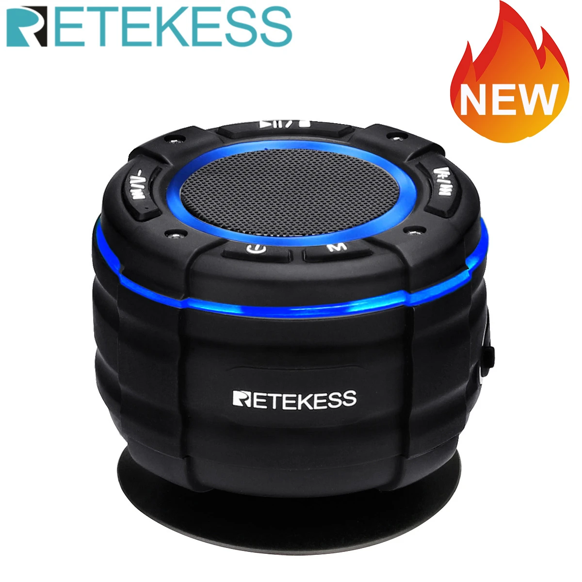 Retekess TR622 Bluetooth Lautsprecher IPX67 Wasserdichte Drahtlose Dusche  Lautsprecher Auto Tragbare Lautsprecher Mit FM Radio Saugnapf|Radio| -  AliExpress