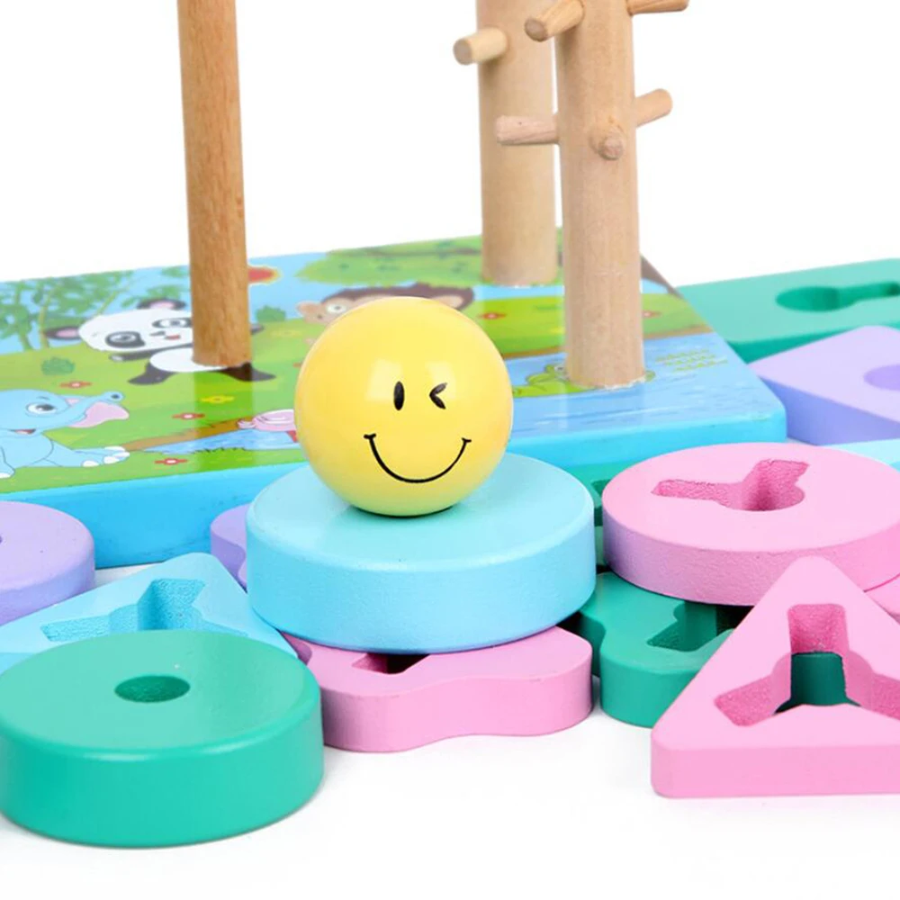 Деревянные игрушки геометрические формы совпадающие игры ранние детские развивающие игрушки