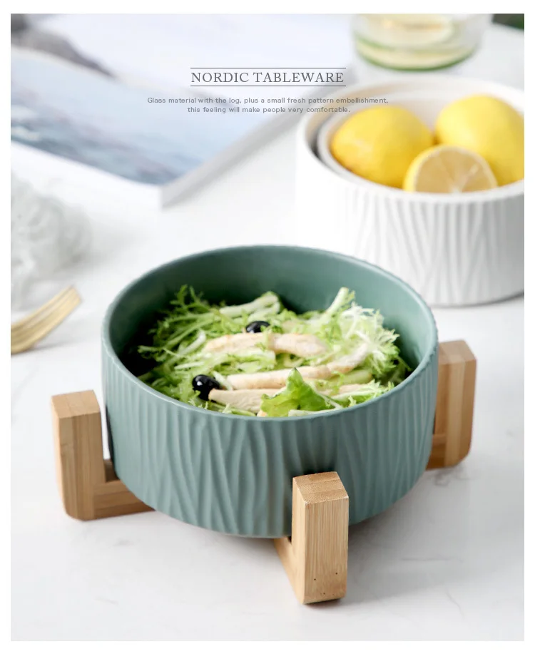 Скандинавское дерево шаблон Творческий салатник супница фруктовый десерт чаша Бытовая керамика посуда размер набор