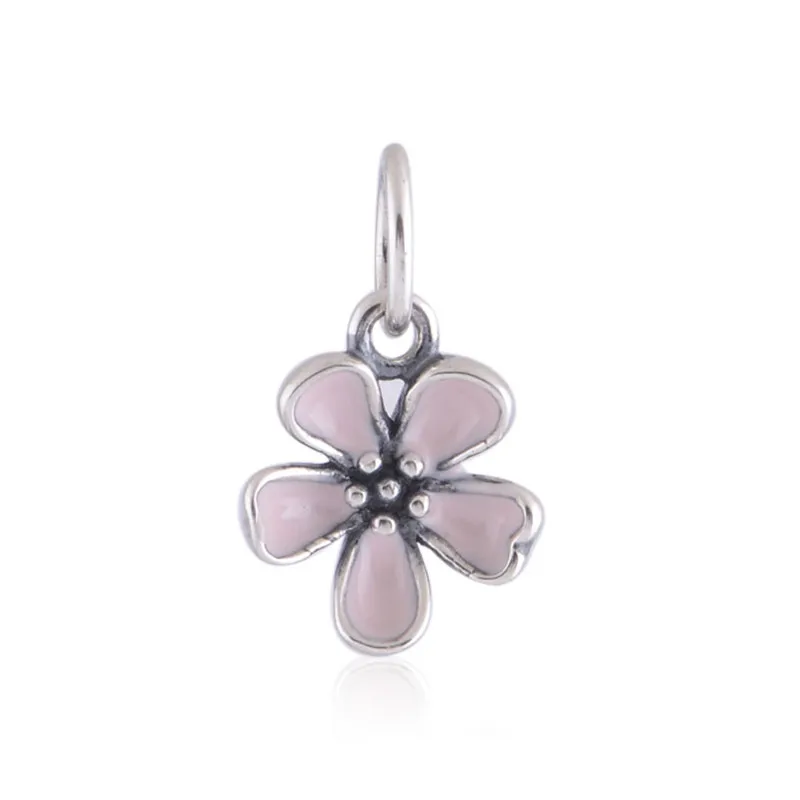

Light Pink Enamel Daisy Flower Charms for Silver 925 Original Bracelets Spring Jewelry Silver Pendant Charms for Jewelry Making