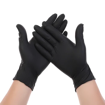 

100PCS Disposable Nitrile Gloves Powder Free Non Vinyl Latex Food Grade Household Acid and Alkali Resistant Gloves