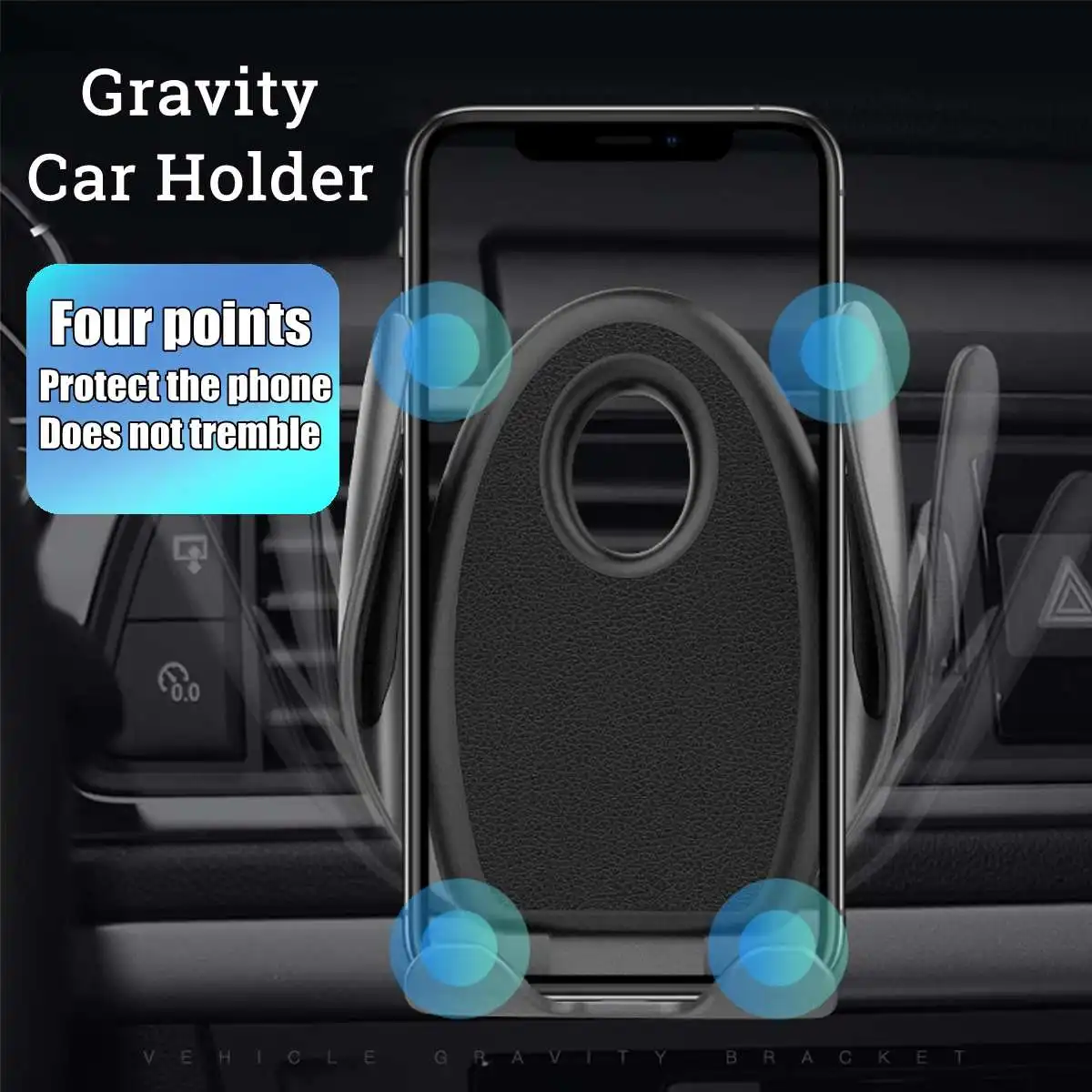 Универсальный 360 ° гравитационный автомобильный Holde Gravity связь вентиляционное отверстие автоматический замок автомобильный держатель телефона для 4,0-6,5 дюймов смартфон