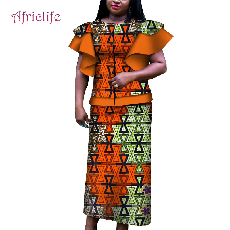 12 Африканские платья Kitenge, традиционные вечерние женские костюмы в африканском стиле размера плюс, Женская африканская восковая одежда с принтом WY6007 - Цвет: 12