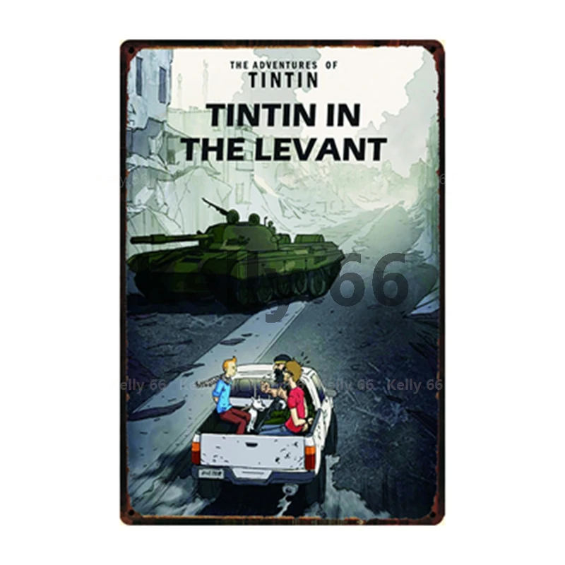 [Kelly66] Тинтин и собака оловянный Плакат Металлический Знак Домашний Декор Бар настенная живопись 20*30 см размер Dy120 - Цвет: XR-1183