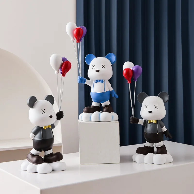 

Creative cartoon resin violent bear balloon decoration home decoration living room cabinet decoration crafts housewarming gift