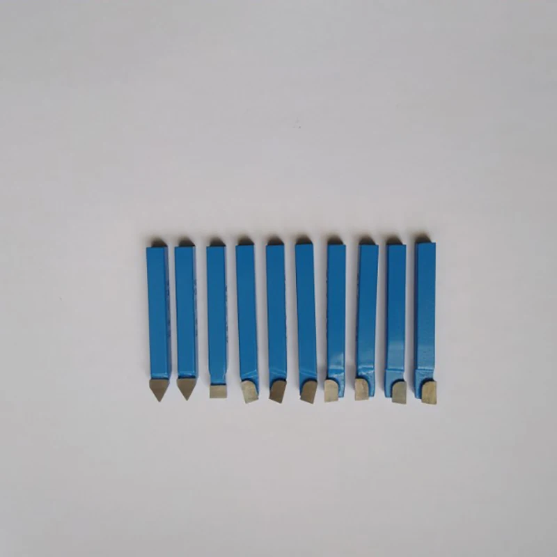 ELEG-10Pcs синий Карбид токарного инструмента бит 1/4 дюйма с металическим наконечником на носке, резак с наконечниками Набор для станков с ЧПУ