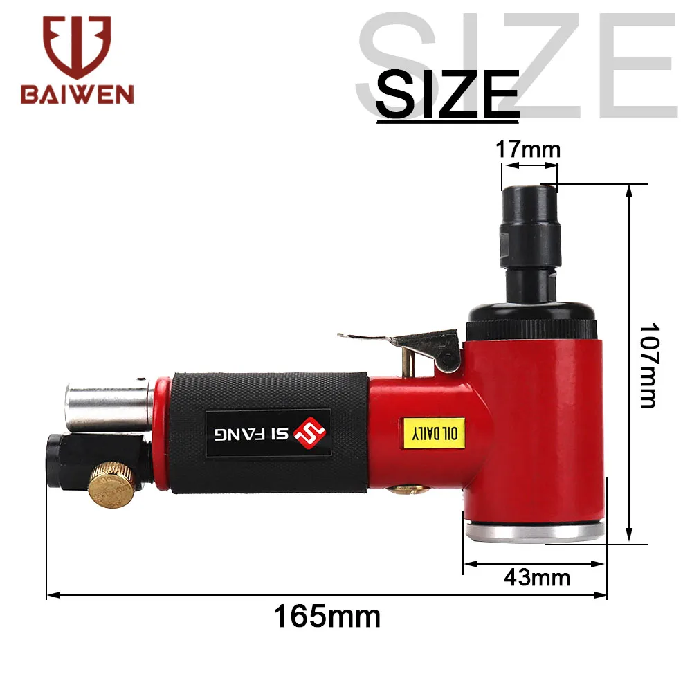 Mini Air Angle Die Grinder 1/4 inch & 1/8 inch Pneumatic Grinding Machine 90 Degree Polisher Mill Engraving Tool Set