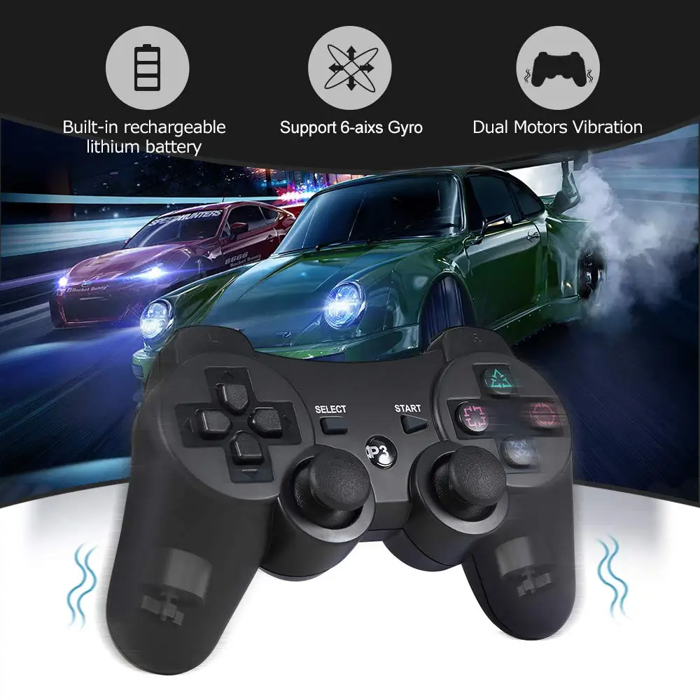 Беспроводной игровой контроллер для PS3, беспроводной Bluetooth геймпад для PS 3 dualshock, игровой джойстик для sony Playstation 3, игровой коврик