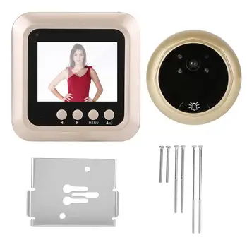 

2.4in Home Smart Wireless 1080P HD LCD Screen Video Doorbell Electronic Door Camera Viewer 160° Wide Angle Night View Doorbell