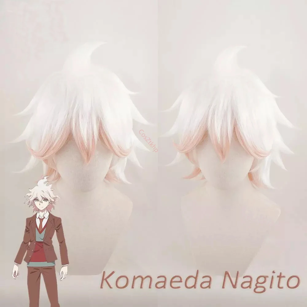 Парик для косплея Komaeda Nagito из аниме данганронпа термостойкие синтетические