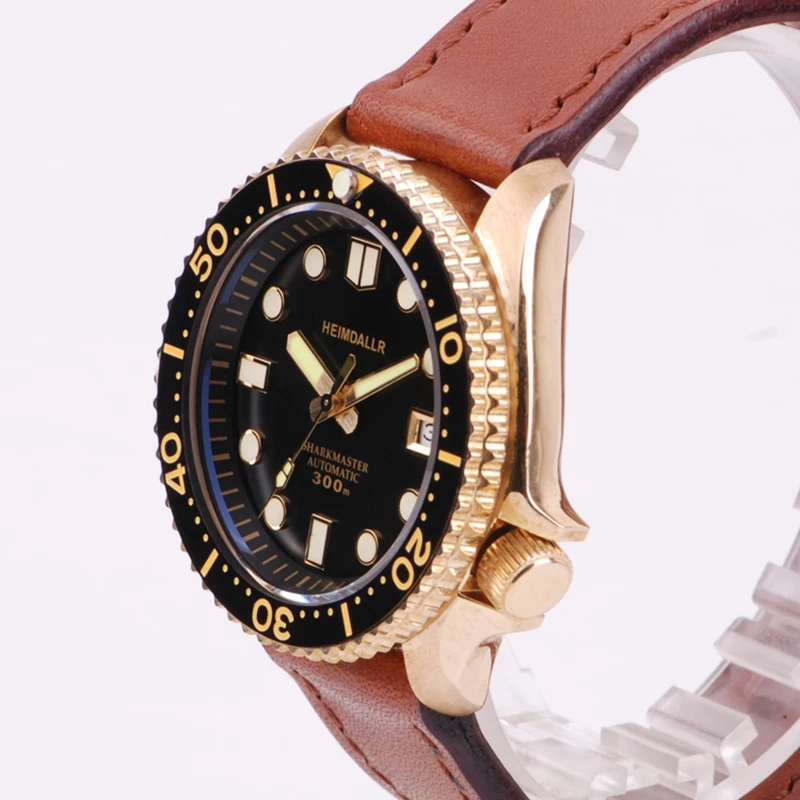 Модные мужские автоматические часы, бронзовые SKX007 наручные часы, водонепроницаемость 30 АТМ, сапфировое стекло, SEIKONH35, часы для дайвинга для мужчин