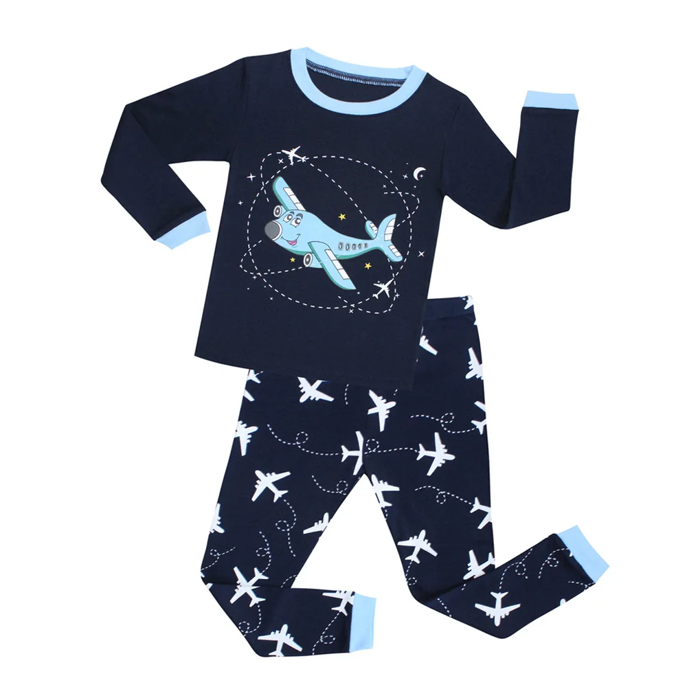 22 дизайнерских детских пижам, Рождественская одежда для сна для мальчиков и девочек, детская одежда для сна с мотоциклом, детские пижамы - Цвет: PA07