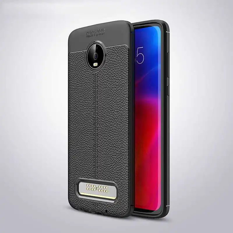 Mokoemi Личи шаблон Ударопрочный Мягкий для Motorola Moto Z4 Z3 Z2 Play чехол для Motorola Moto Z4 Z3 Z2 Force чехол для телефона - Цвет: Black