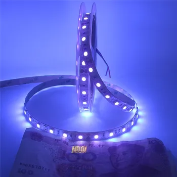 

UV LED Strip Light 12V DC SMD 5050 0.5M 1M 2M 4M 5M White/Black PCB Ribbon Purple Flexible Ultraviolet Tape for DJ Fluorescence