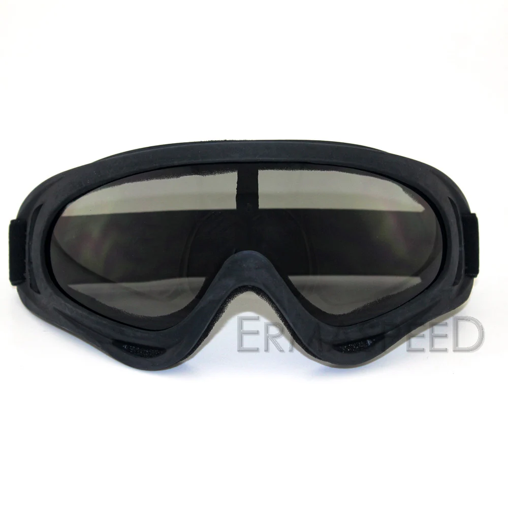 Очки для мотокросса Кафе Racer Dirt Bike UV400 Защитные очки в стиле стимпанк байкерские модные мотоциклетные очки на шлем - Цвет: Smoke lens