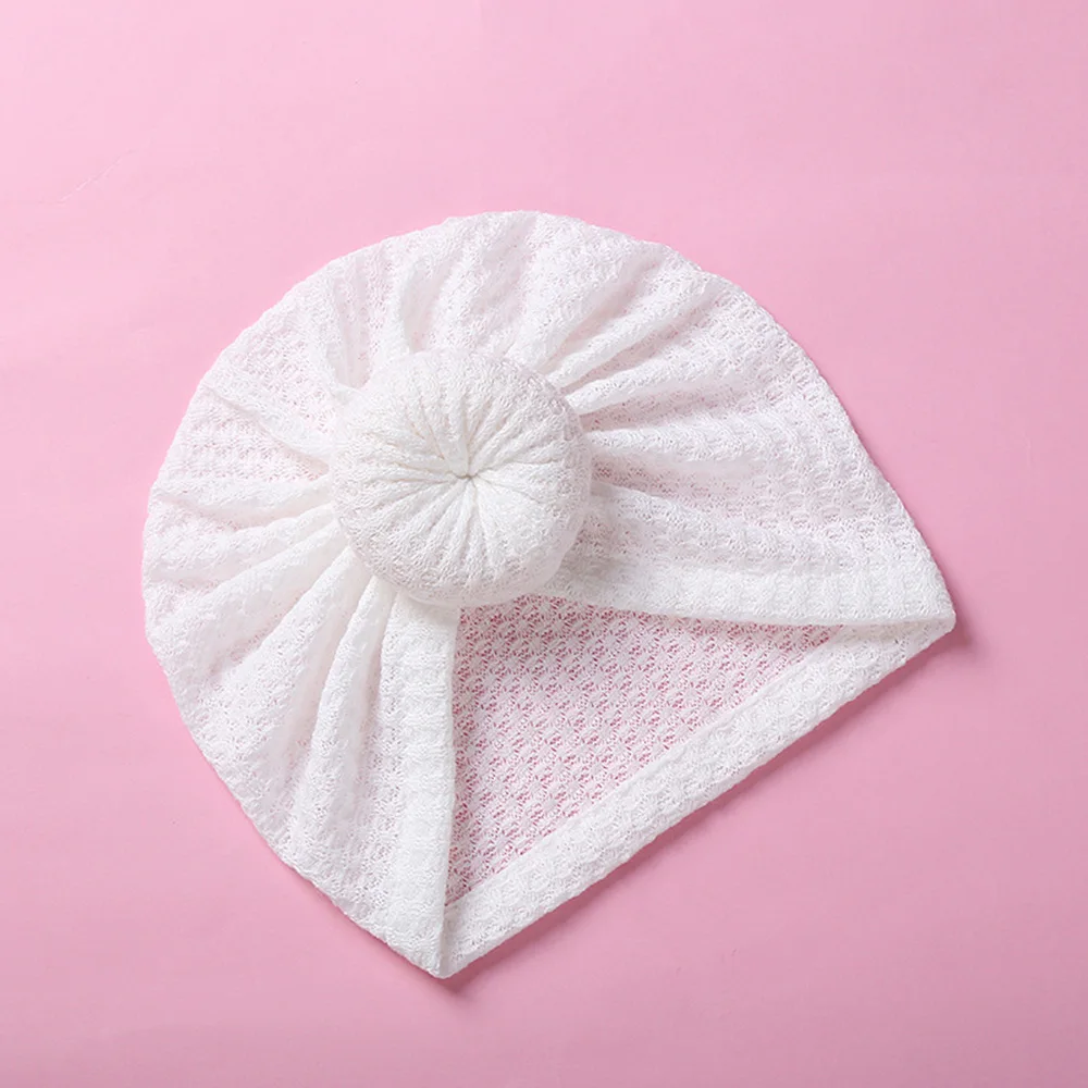 best Baby Accessories Waffle Knot Turban Baby Round Bow Headband Infant Headwrap Newborn Indian Cap Bonnet Beanies for Mom Baby Girls Boys JFNY248 Baby Accessories discount Baby Accessories