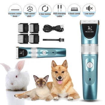 

New High Professional Electric Pet Hair Clipper Cat Dog Hair Trimmer Grooming Animals Clipper Pets Haircut Shaver Machine